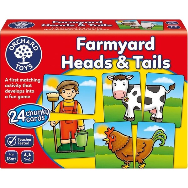 Orchard Game Farmyard Heads & Tails Kids/Childrens Matching Play Toy 18m+
