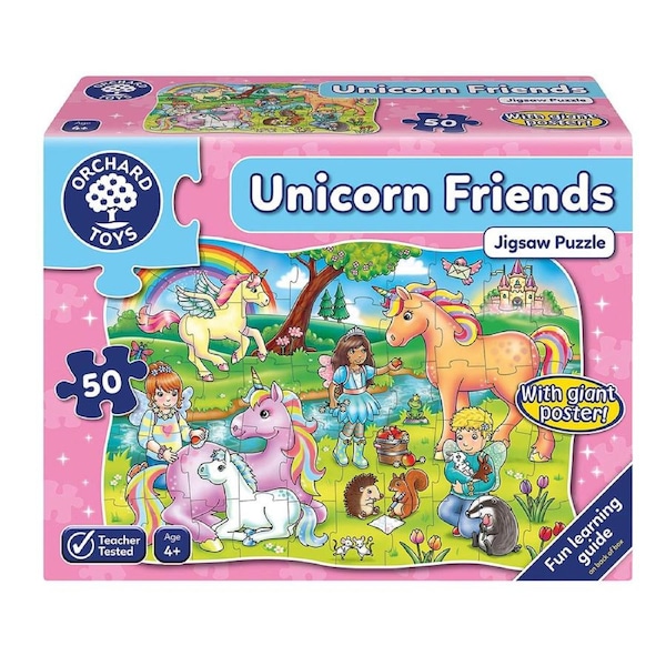 50pc Orchard Jigsaw Unicorn Friends & Poster Kids/Childrens Play Toy 4+