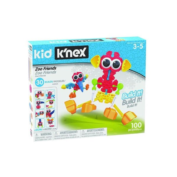 55pc Knex Zoo Friends 30 Builds Kids/Childrens Building Fun Play Toy 3+