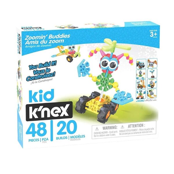 48pc Knex Zoomin Buddies 20 Builds Kids/Childrens Building Play Toy 3+