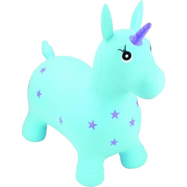 Happy Hopperz Turquoise Unicorn Kids/Childrens Bouncer Playtime Toy 12m+