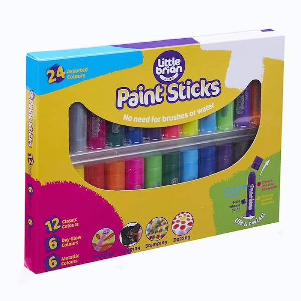 24pc Little Brian Paint Sticks Colour Kids/Childrens Toy Assorted Playset 3+