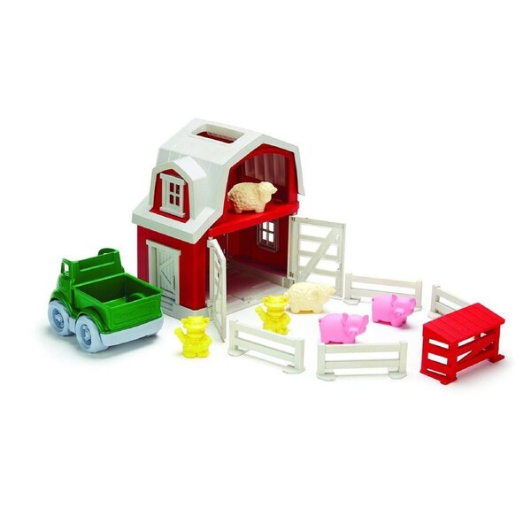 Green Toys Farm Playset Kids/Childrens Pretend Imaginative Play Toy 2+