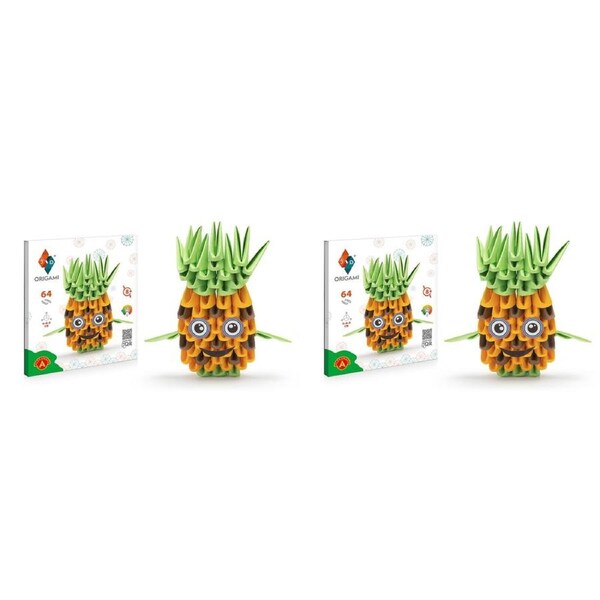 2x 64pc Origami Paperfolding Pineapple Paper Sculpture Kids DIY Craft Toy Kit 8+