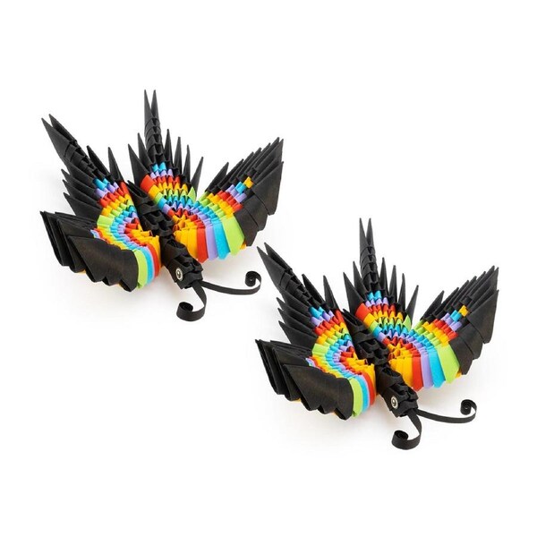 2x 157pc Origami 3D Paperfolding Butterfly Paper Sculpture Kids Craft Toy Kit 8+