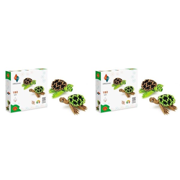 2x 192pc Origami Paperfolding Turtles Paper Sculpture Kids DIY Craft Toy Kit 8+