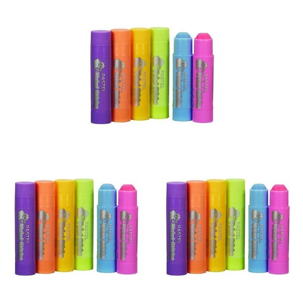 3x 6pc Little Brian Paint Sticks Pastel Colour Imaginative Kids/Childrens Toy 3+