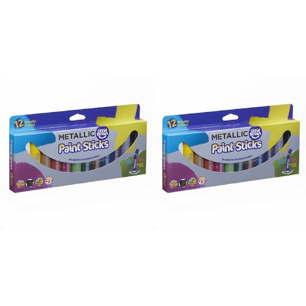 2x 12pc Little Brian Paint Sticks Metallic Colour Creative Kids/Childrens Toy 3+