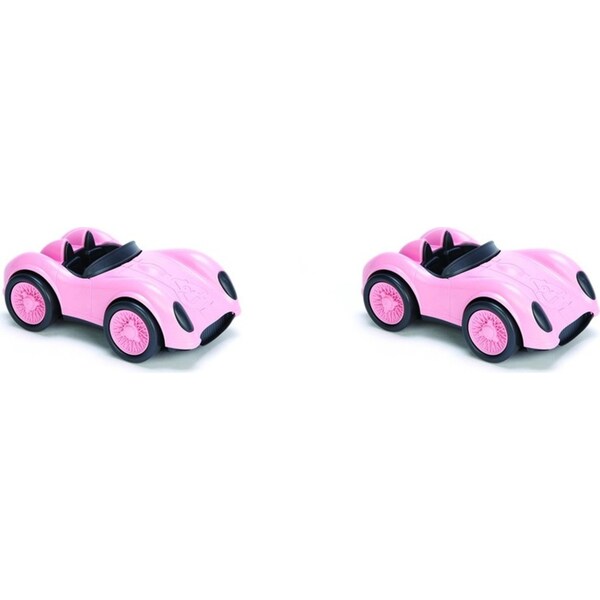 2x Green Toys Race Car Hot Rod Pink Kids/Childrens Toy Vehicle Playset 1+