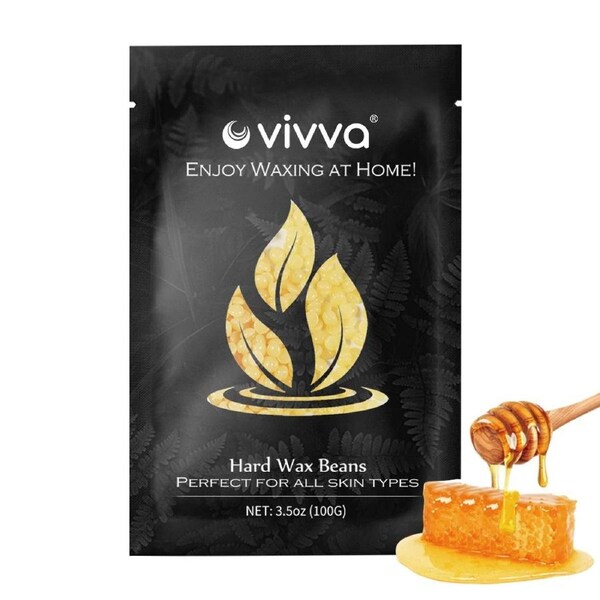 Vivva 300g Hard Wax Beans Honey Flavor for Hair Removel, Body Waxing