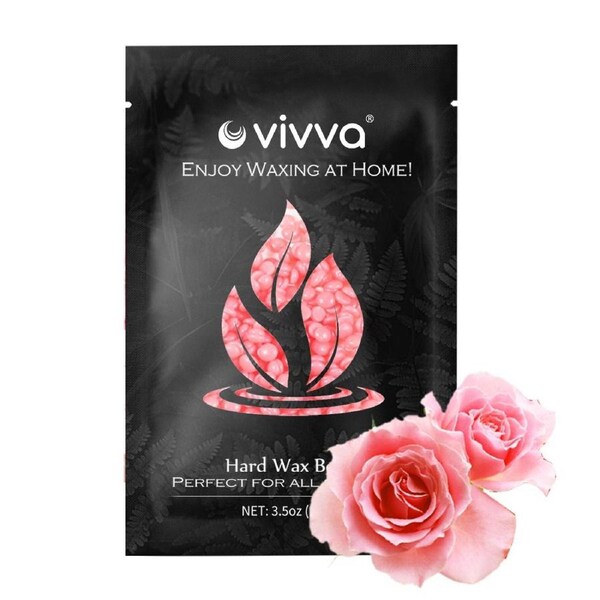 Vivva 300g Hard Wax Beans Rose Flavor for Hair Removel, Body Waxing