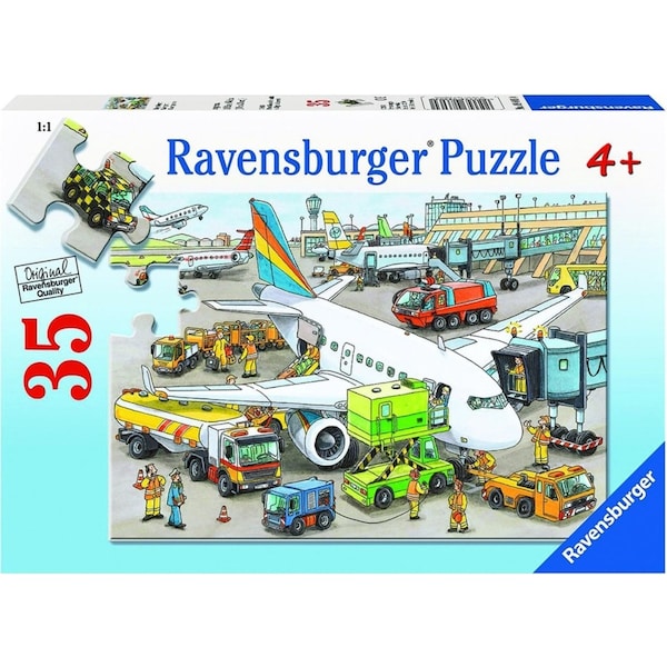 35pc Ravensburger Busy Airport Kids/Childrens Jigsaw Puzzle Play Toy 4+