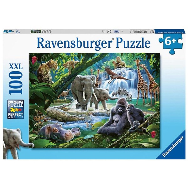 100pc Ravensburger Jungle Animals Jigsaw Puzzle Interactive Play Toy 6+