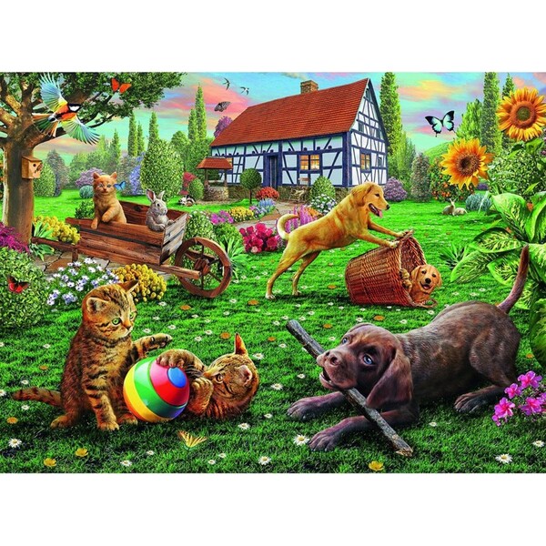 200pc Ravensburger Playing in the Yard Jigsaw Puzzle Interactive Play Toy 8+