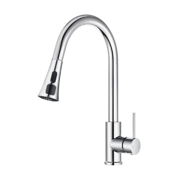 2 Patterns Pull Out Kitchen Sink Mixer Tap Swivel Spout Basin Faucet Chrome