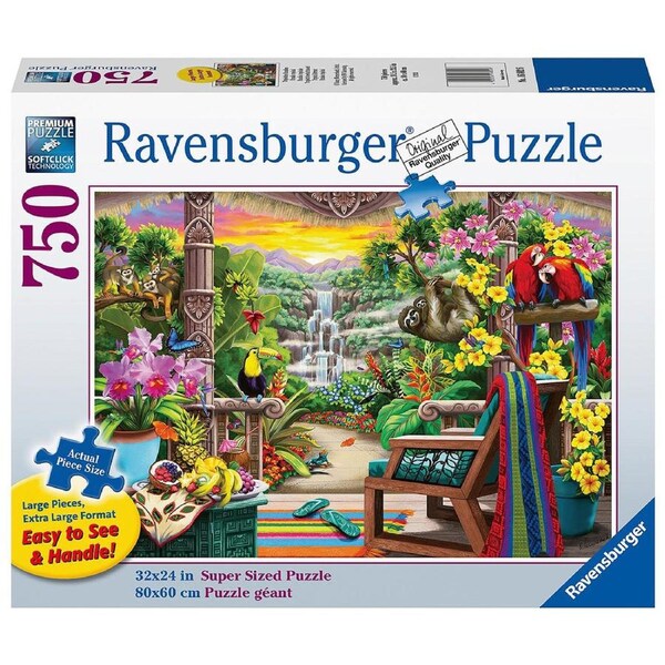 750pc Ravensburger Tropical Retreat Jigsaw Puzzle Interactive Play Toy Family