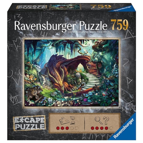 759pc Ravensburger ESCAPE 17 Dragon Jigsaw Puzzle Interactive Play Toy