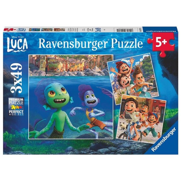 3x49pc Ravensburger Disney Pixar Luca Jigsaw Puzzle Interactive Play Toy 5+