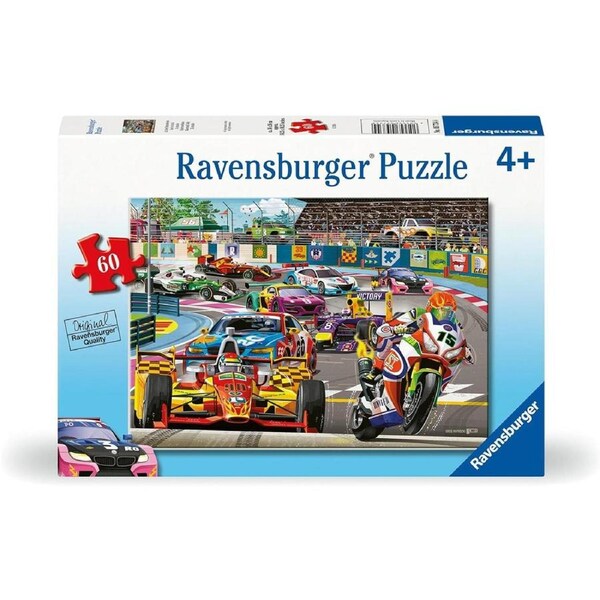 60 Piece Ravensburger Racetrack Rally Jigsaw Puzzle Interactive Play Toy 4+