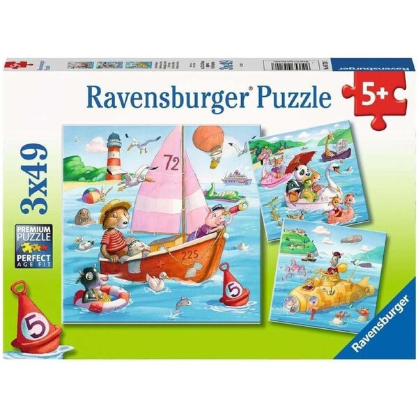 3x49 Piece Ravensburger Fun on the Water Jigsaw Themed Puzzle Play Toy 5+