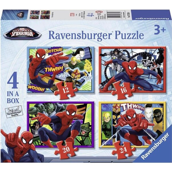 4pc Ravensburger Ultimate Spider-Man Set Jigsaw Themed Puzzle Play Toy 3+