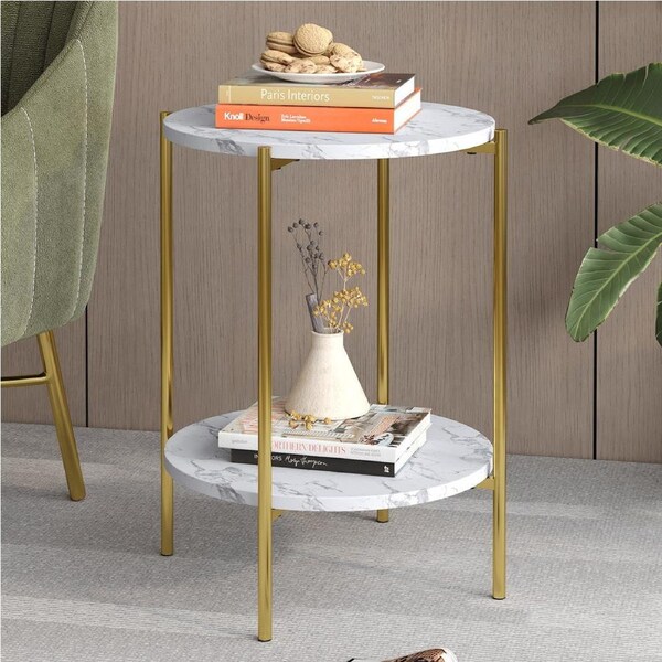 ALFORDSON Side Table Bedside Table Sofa End Nightstand Gold