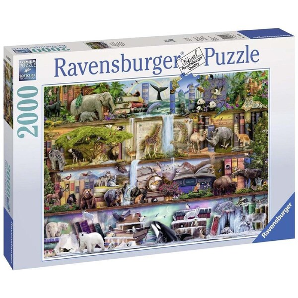 2000pc Ravensburger Wild Kingdom Jigsaw Puzzle Interactive Play Toy Family
