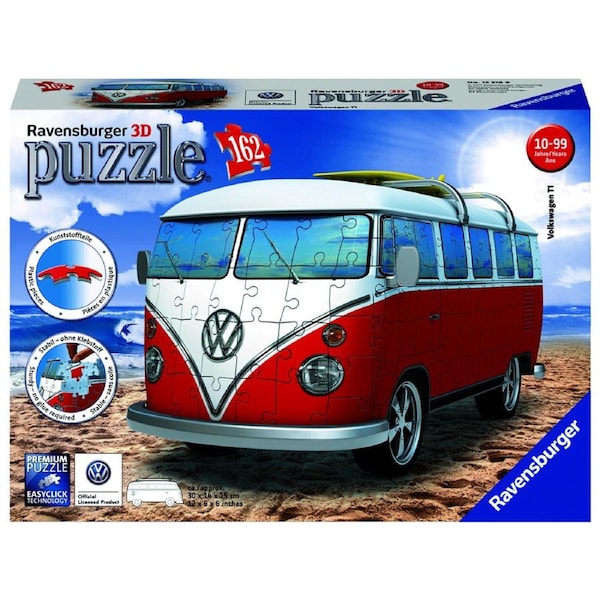 162pc Ravensburger VW Kombi Bus 3D Model Jigsaw Themed Puzzle Play Toy 10+