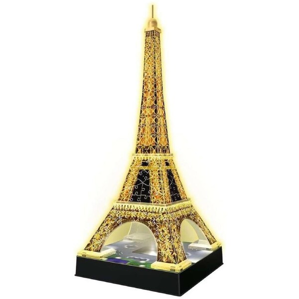 216pc Ravensburger Eiffel Tower at Night 3D Jigsaw Puzzle Play Toy 10+