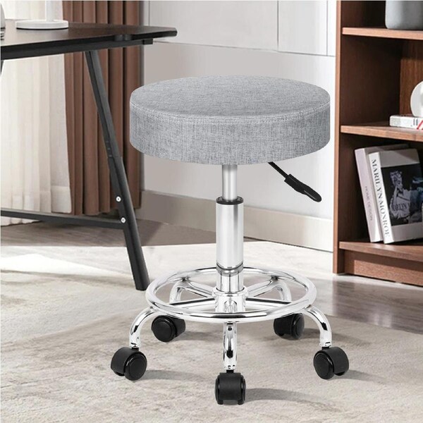 ALFORDSON Light Grey Adjustable Salon Stool