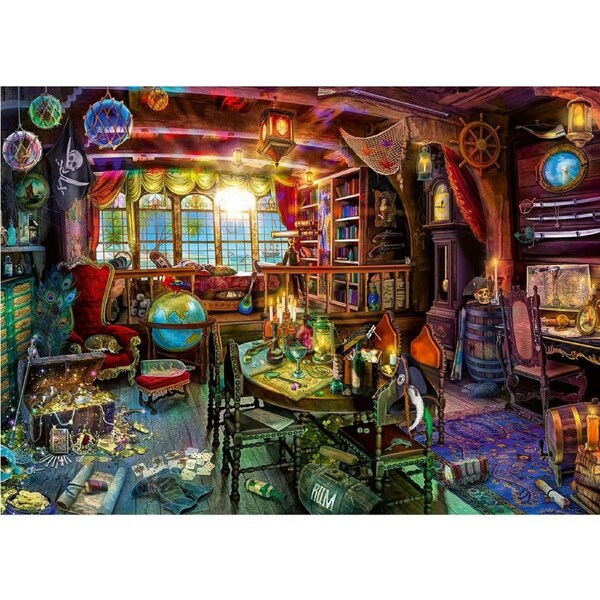 1000pc Ravensburger A Pirates Life Jigsaw Puzzle Interactive Puzzle Pieces Set