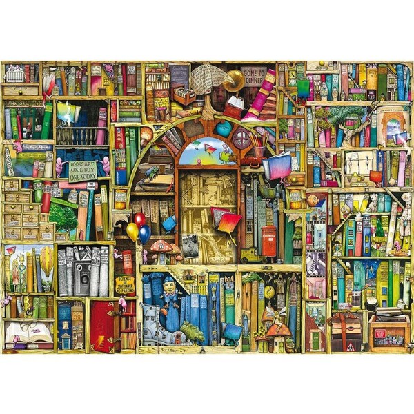1000pc Ravensburger The Bizarre Bookshop 2 Jigsaw Puzzle Piece Family Set