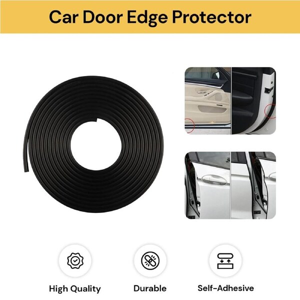 5M Car Door Edge Guard Protector Strip U Shape Guard Moulding Trim Door Protector