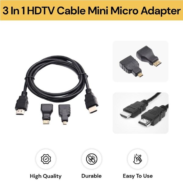 3 In 1 HDTV Cable Mini Micro Cable
