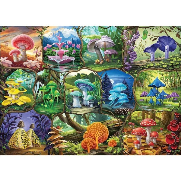 1000pc Ravensburger Beautiful Mushrooms Themed Jigsaw Puzzle Pieces Set