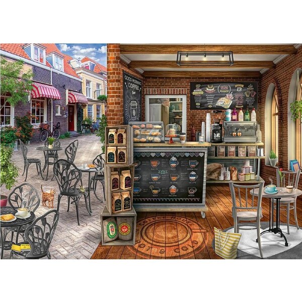 1000pc Ravensburger Quaint Cafe Themed Jigsaw Puzzle Piece Interactive Set