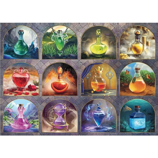 1000pc Ravensburger Magical Potions Jigsaw Puzzle Piece Interactive Family Set