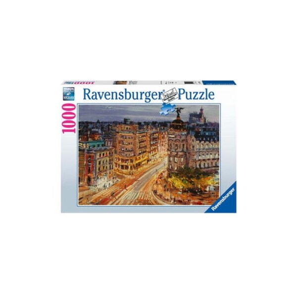 1000pc Ravensburger Gran Va­a Madrid Jigsaw Themed Puzzle Piece Family Set