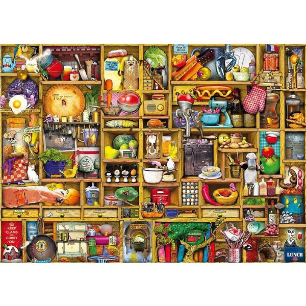 1000pc Ravensburger The Kitchen Cupboard Jigsaw Puzzle Piece Family Set