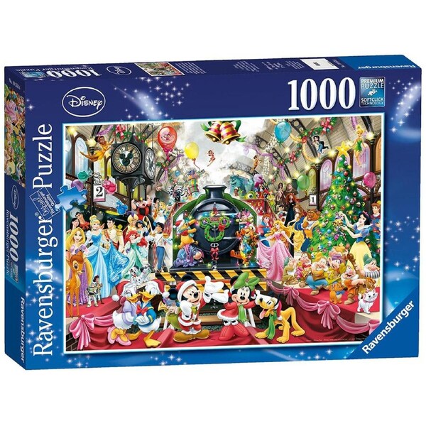 1000pc Ravensburger All Aboard for Christmas Jigsaw Puzzle Piece Family Set
