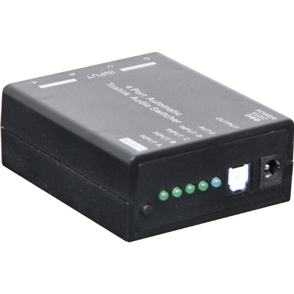 4 Way Auto Toslink S PDIF Audio Switcher Supports PCM/LPCM and bitstream