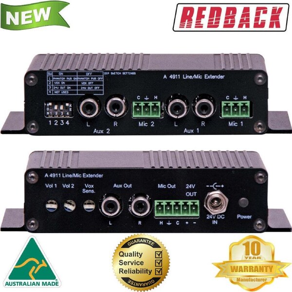 Redback 2 Input Mini Mixer With Vox Muting