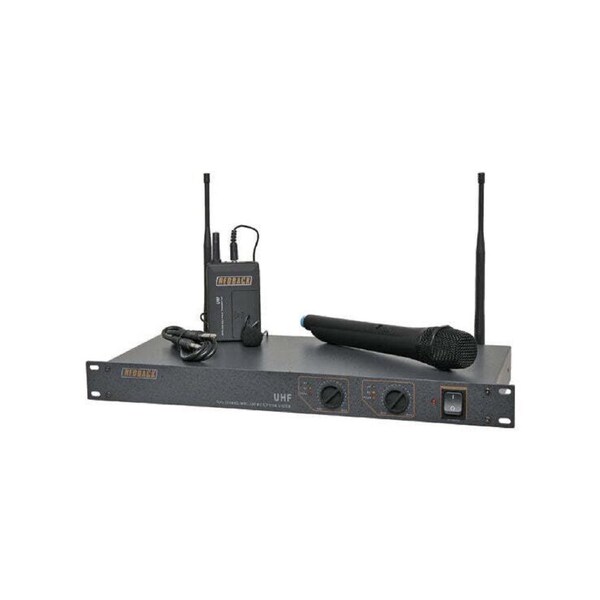 Redback UHF Wireless Microphone System 2 Ch With Handheld and Beltpack