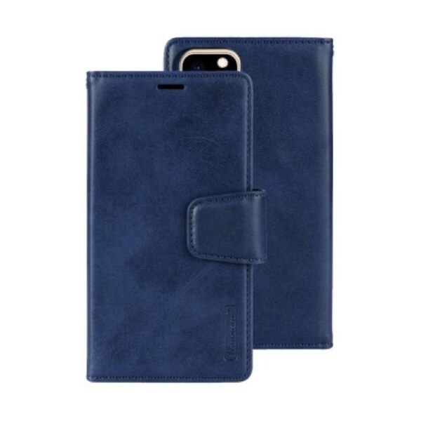 iPhone 11 Compatible Case Cover With 2 In 1 Detachable Magnetic Flip Leather Wallet - Navy