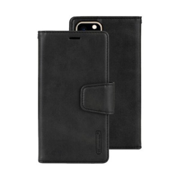 iPhone 11 Compatible Case Cover With 2 In 1 Detachable Magnetic Flip Leather Wallet - Black