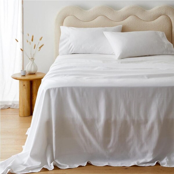 MyHouse Luxe 1200TC Sheet Set - White - Queen