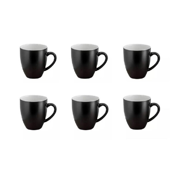 Bevande Coffee Mug 400ml Set 6 - Raven Black