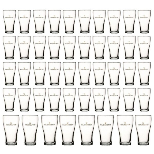 Crown Nucleated Headmaster Beer Conical Glasses 425ml - Set of 48