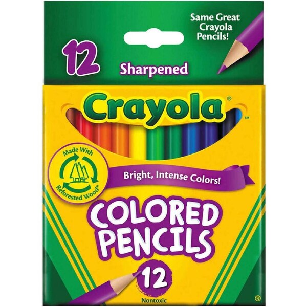 Crayola - Half Size Coloured Pencils 12 Pack