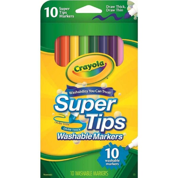Crayola - Washable Super Tip Markers 10 Pack